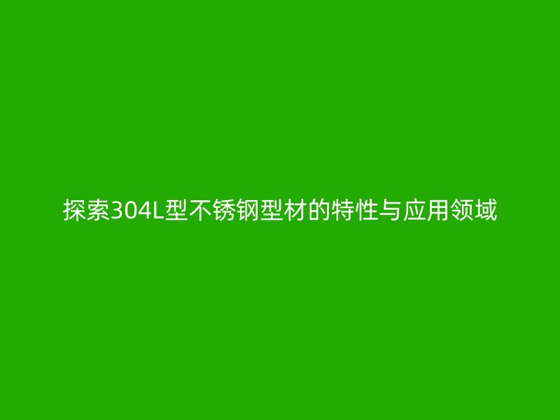 探索304L型不锈钢型材的特性与应用领域