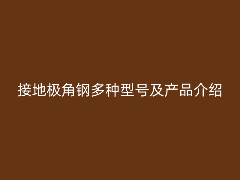 接地极角钢多种型号及产品介绍