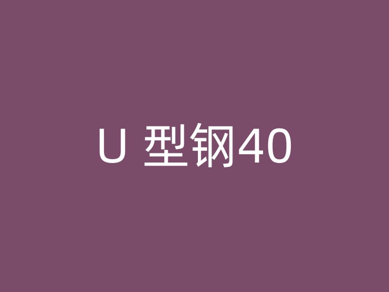 U 型钢40