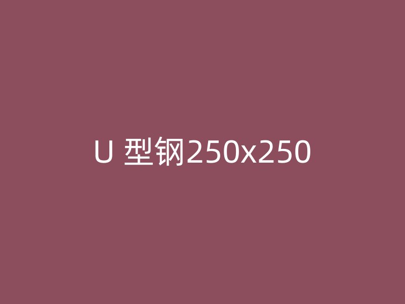 U 型钢250x250