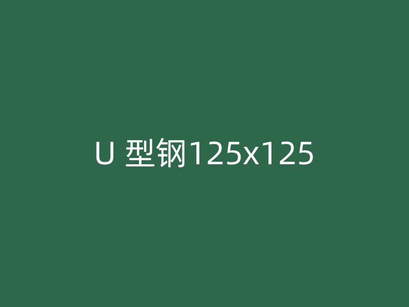 U 型钢125x125