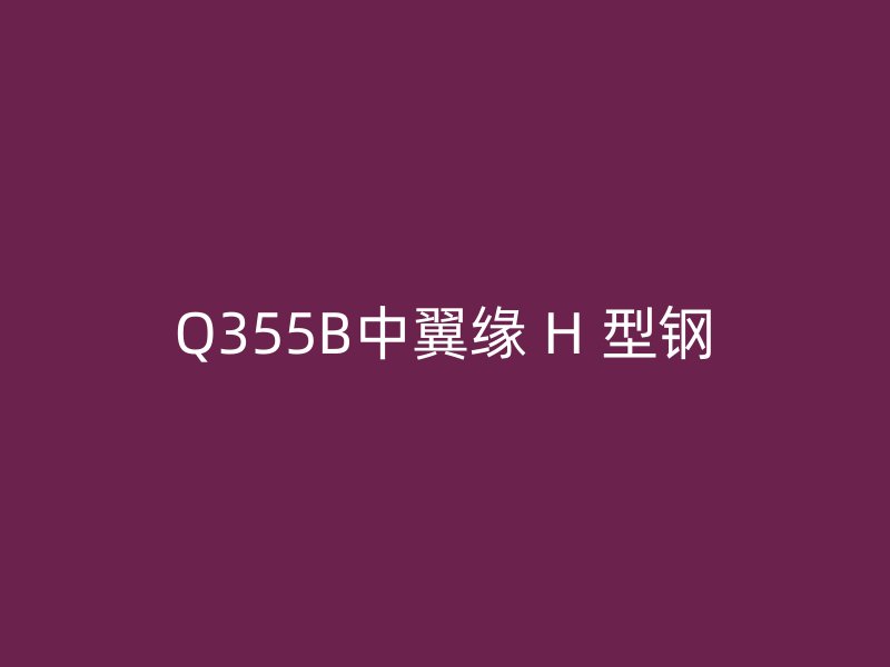 Q355B中翼缘 H 型钢