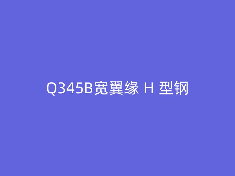 Q345B宽翼缘 H 型钢