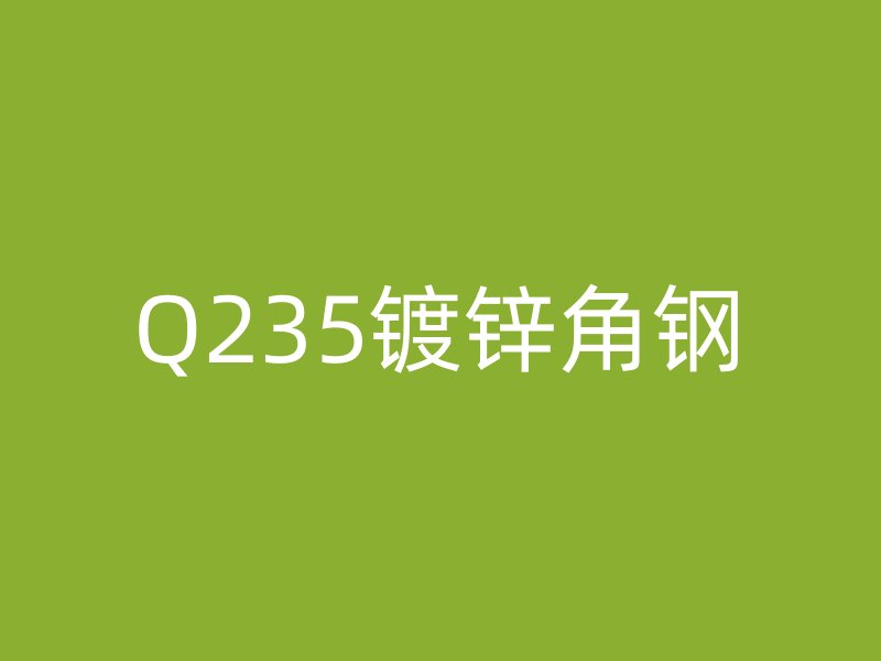 Q235镀锌角钢