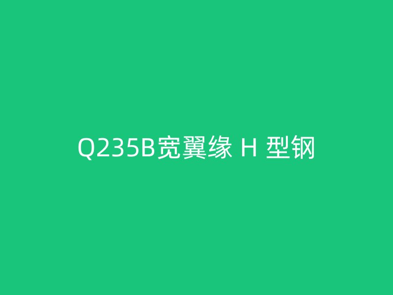 Q235B宽翼缘 H 型钢