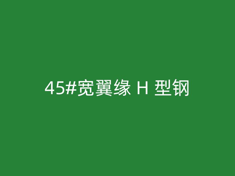 45#宽翼缘 H 型钢