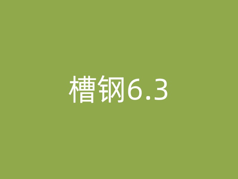 槽钢6.3