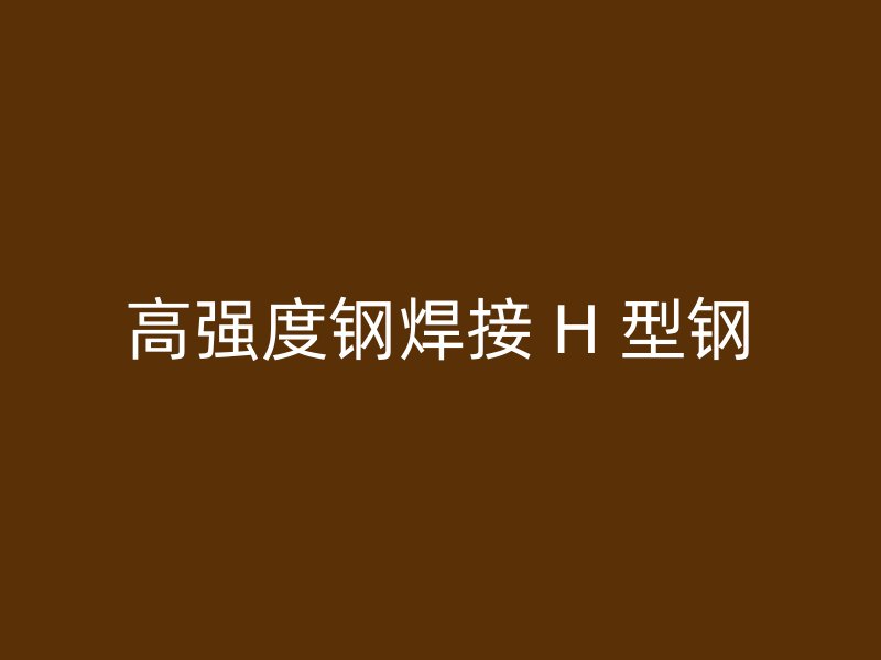 高强度钢焊接 H 型钢