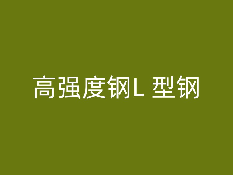 高强度钢L 型钢