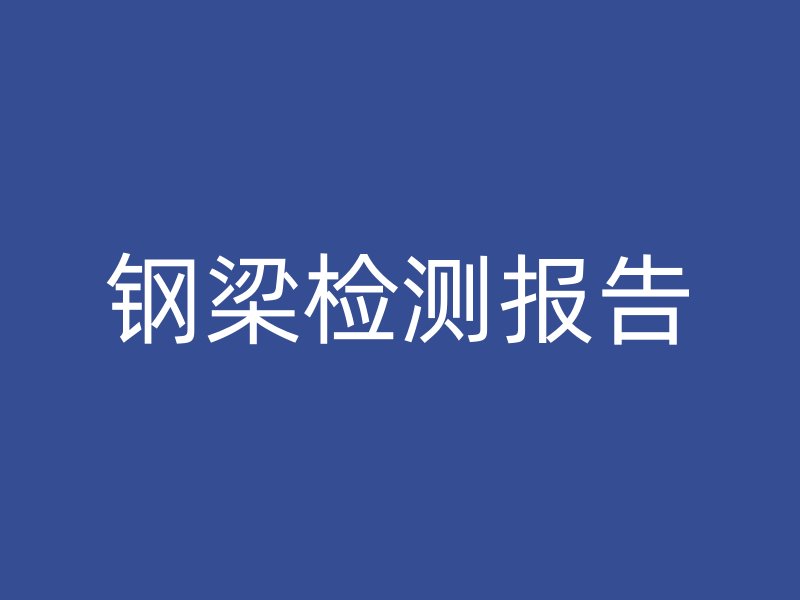 钢梁检测报告