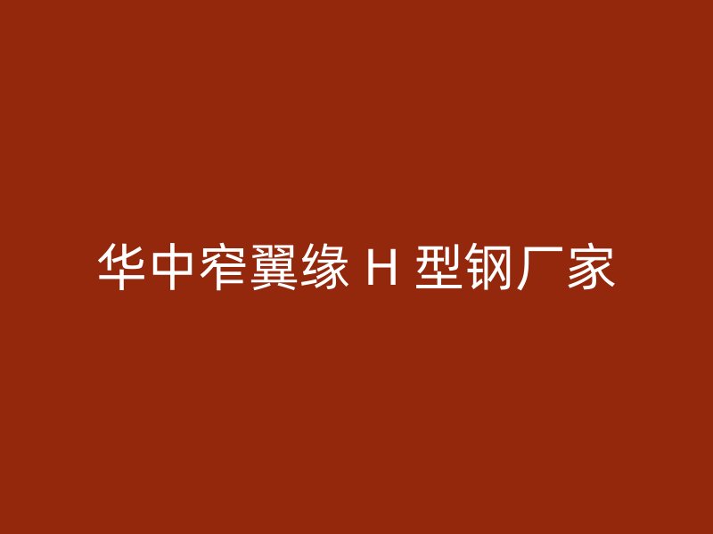 华中窄翼缘 H 型钢厂家