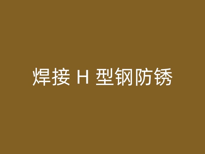 焊接 H 型钢防锈