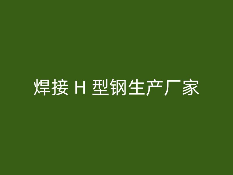 焊接 H 型钢生产厂家