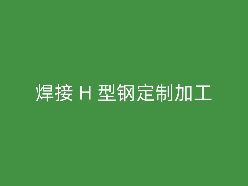 焊接 H 型钢定制加工