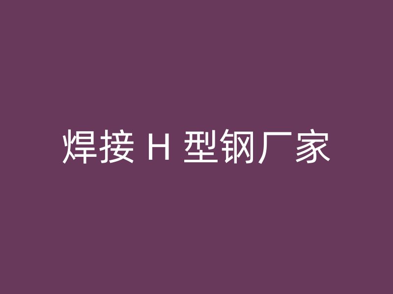 焊接 H 型钢厂家