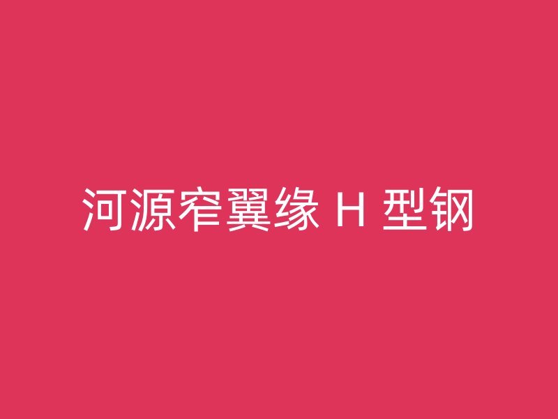河源窄翼缘 H 型钢
