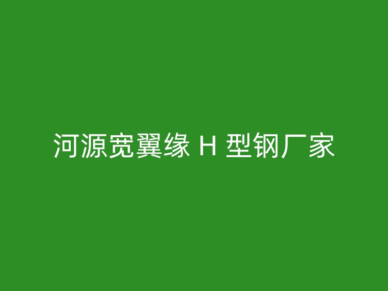 河源宽翼缘 H 型钢厂家
