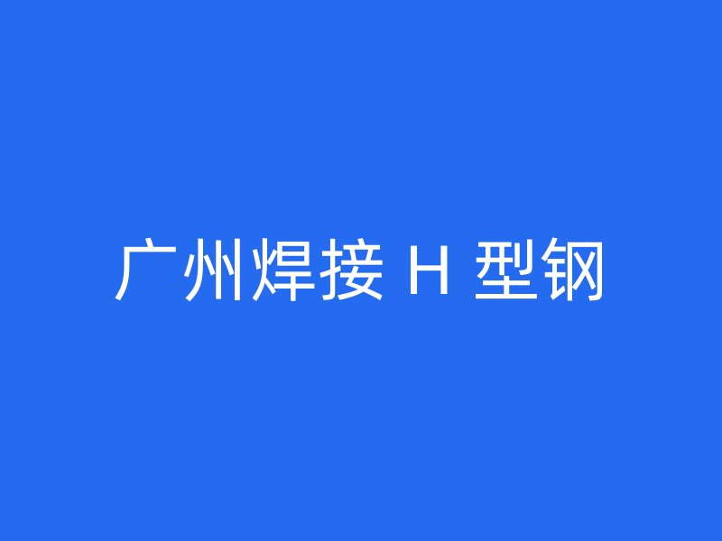 广州焊接 H 型钢