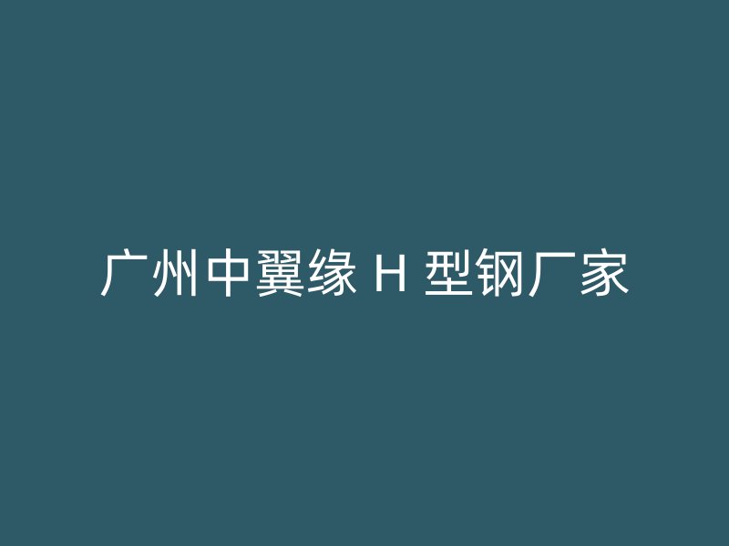 广州中翼缘 H 型钢厂家