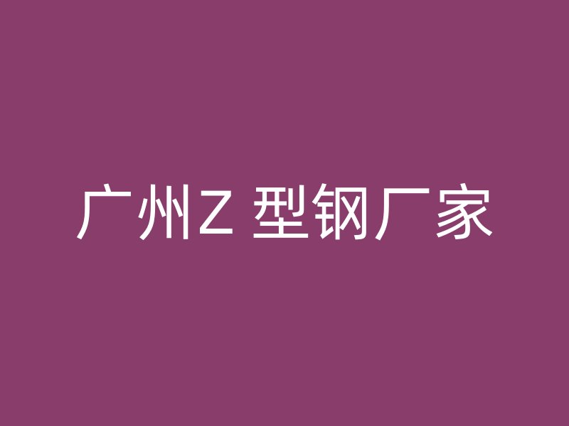 广州Z 型钢厂家