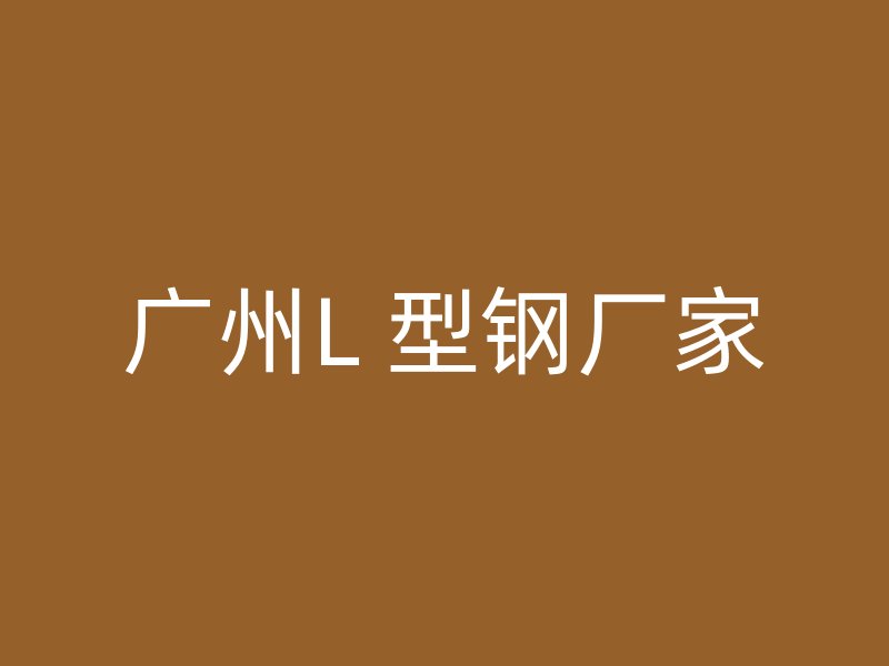 广州L 型钢厂家