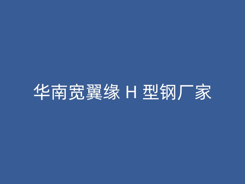 华南宽翼缘 H 型钢厂家