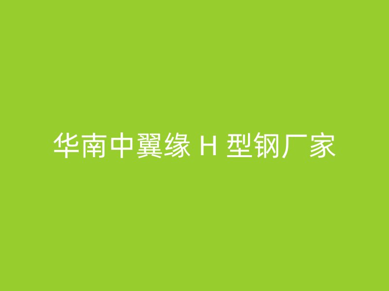 华南中翼缘 H 型钢厂家