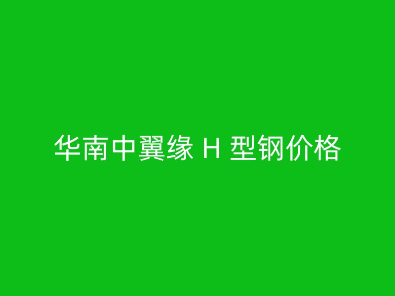 华南中翼缘 H 型钢价格