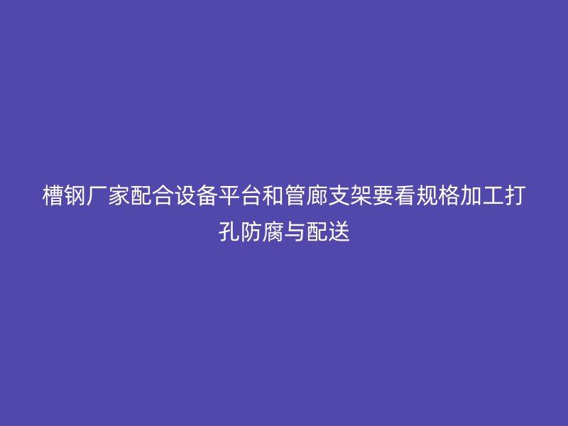 槽钢厂家配合设备平台和管廊支架要看规格加工打孔防腐与配送