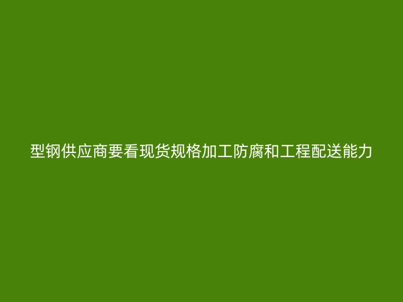 型钢供应商要看现货规格加工防腐和工程配送能力