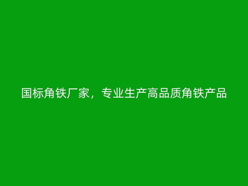 国标角铁厂家,专业生产高品质角铁产品