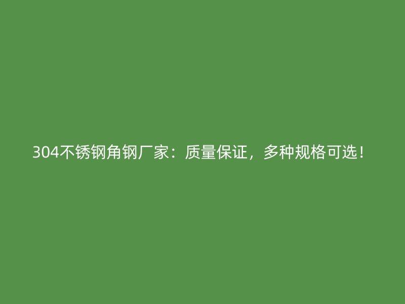 304不锈钢角钢厂家：质量保证，多种规格可选！