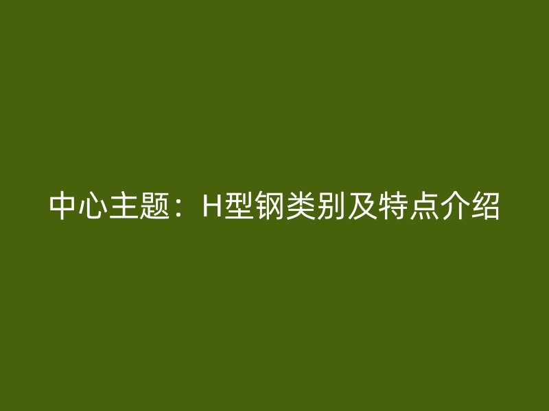 中心主题：H型钢类别及特点介绍